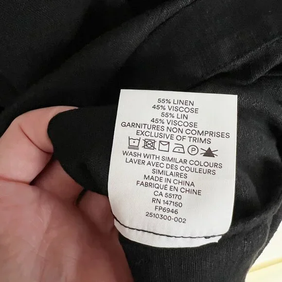 Frank And Oak Midi Linen Commuter Dress Button Down Oversized Shirt Relaxed Fit - Picture 9 of 15